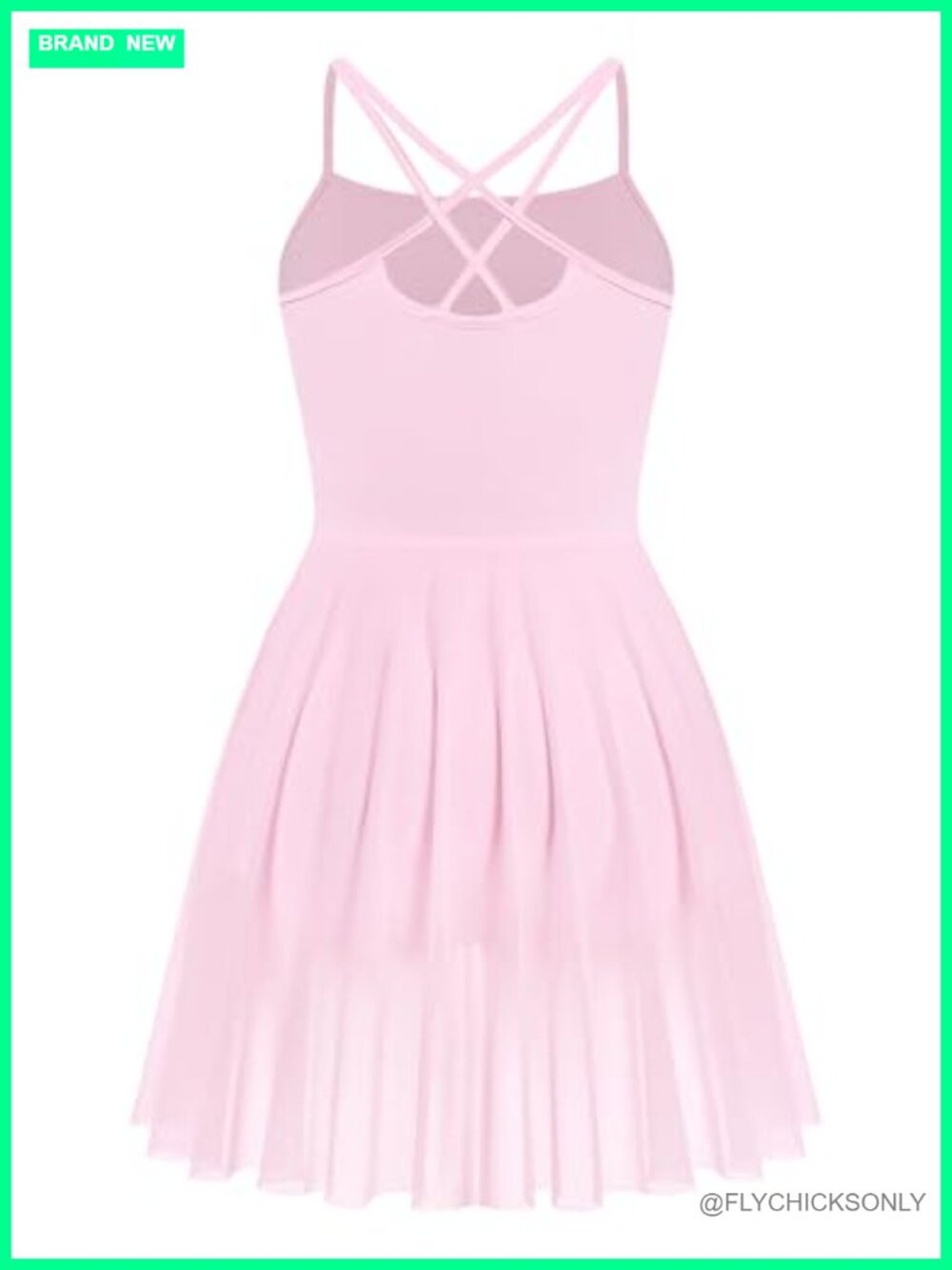 Women's Ballet Leotard Dress Criss-Cross Back Dance Outfit